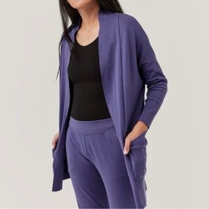 Pact Organic Cotton Purple Open Cardigan Women’s XS/S Comfort Lounge